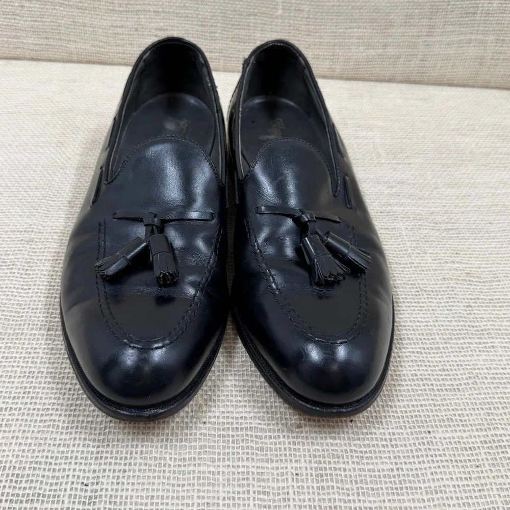 FootJoy Classics Mens 10.5 D Black Leather Tassel Loafers Dress Shoes 75309 USA